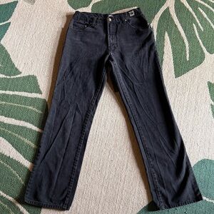 Versace vintage Black Jeans with Gold detail hardware 30 x 33